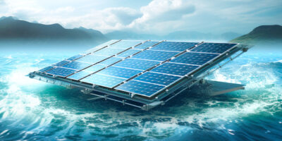 Theroetical picture of a Ocean based Photovoltaic Solar Setup