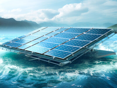 Theroetical picture of a Ocean based Photovoltaic Solar Setup