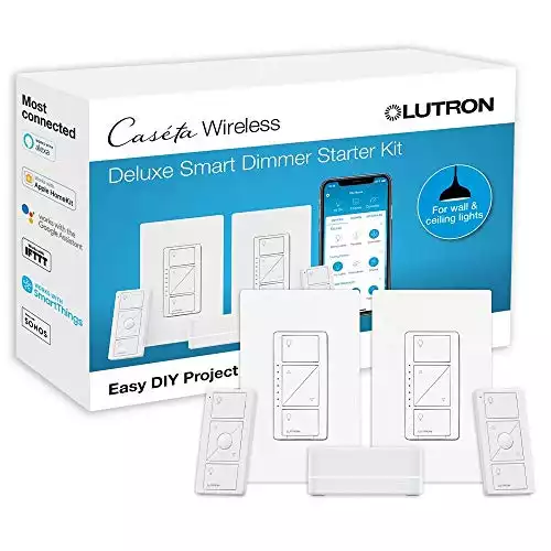 Lutron Caseta Deluxe Smart Dimmer Switch Kit