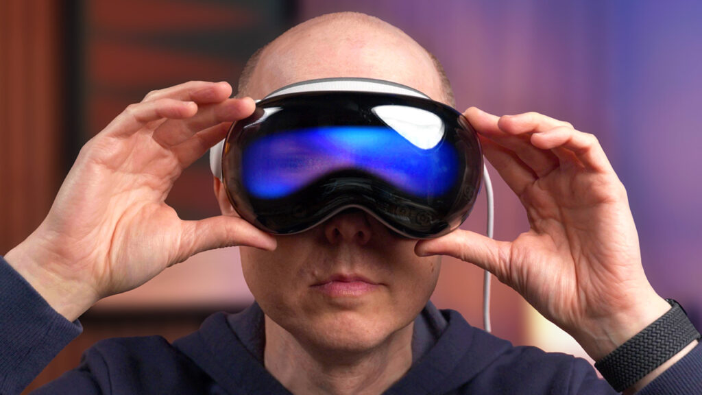 Matt Ferrell wearing an Apple Vision Pro